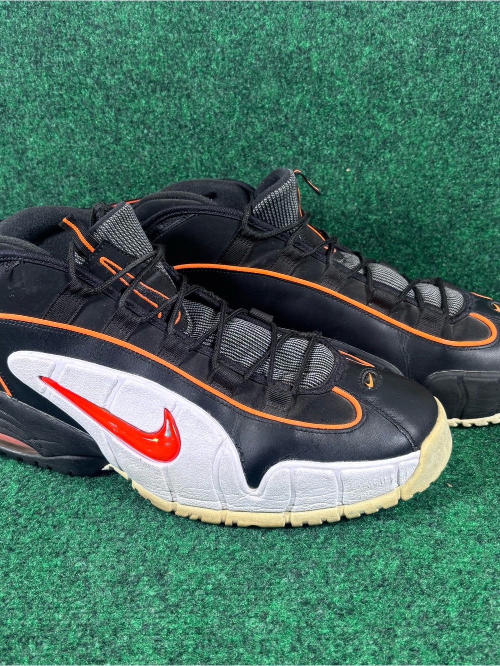 Nike Air Penny 1 Total Orange 2018 685153-002 Men's Mid Top Sneaker Sz 14 - Picture 2 of 7